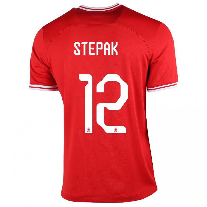 Damen Polnische Jakub Stepak #12 Rot Auswärtstrikot Trikot 22-24 T-shirt Österreich