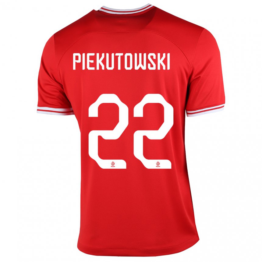 Damen Polnische Milosz Piekutowski #22 Rot Auswärtstrikot Trikot 22-24 T-shirt Österreich