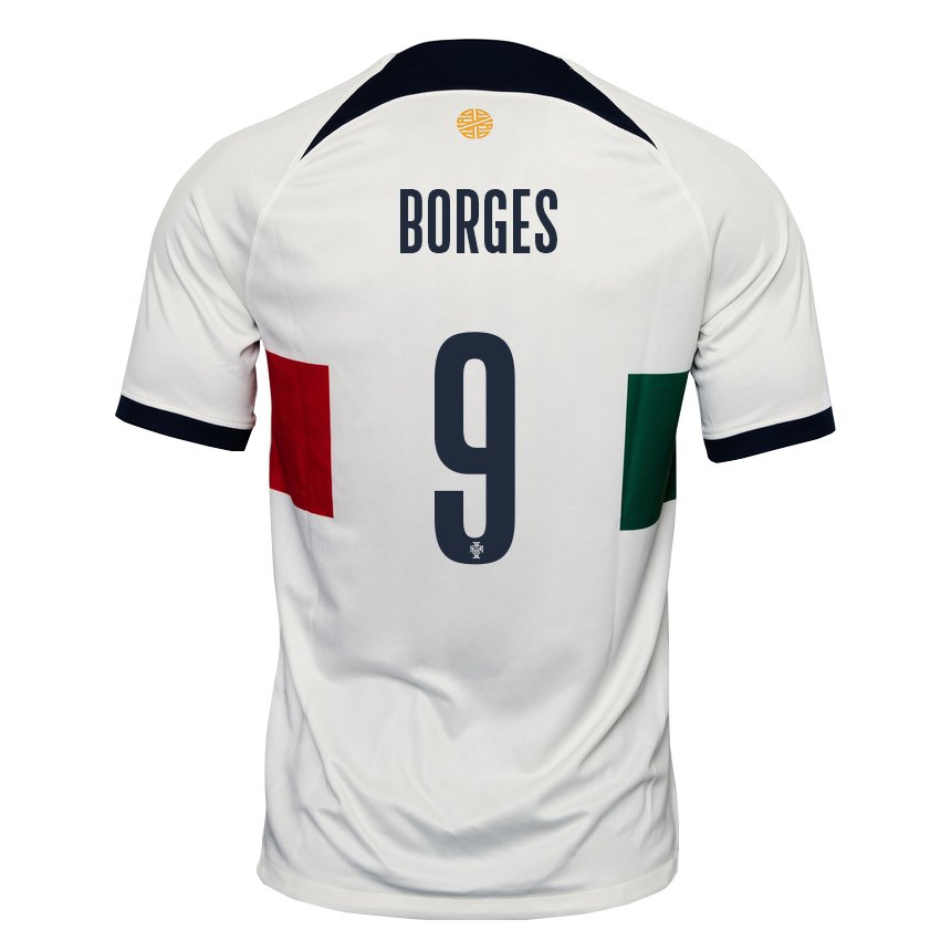 Damen Portugiesische Ana Borges #9 Weiß Auswärtstrikot Trikot 22-24 T-shirt Österreich