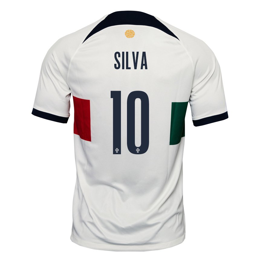 Damen Portugiesische Jessica Silva #10 Weiß Auswärtstrikot Trikot 22-24 T-shirt Österreich