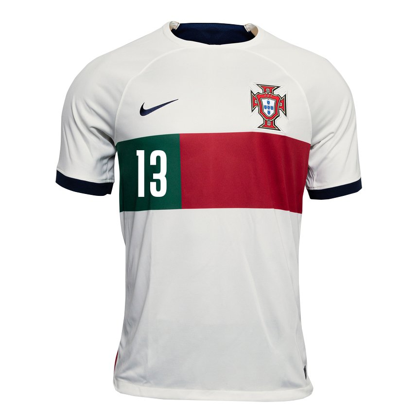 Damen Portugiesische Fatima Pinto #13 Weiß Auswärtstrikot Trikot 22-24 T-shirt Österreich