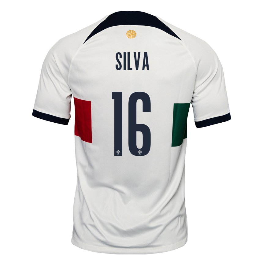 Damen Portugiesische Diana Silva #16 Weiß Auswärtstrikot Trikot 22-24 T-shirt Österreich