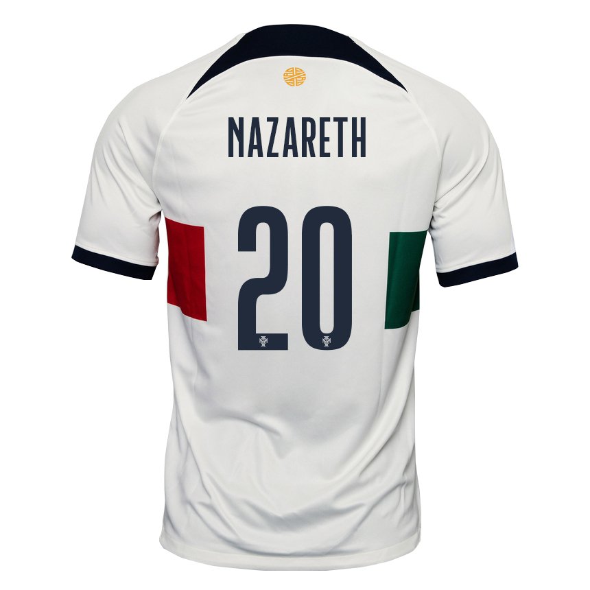 Damen Portugiesische Kika Nazareth #20 Weiß Auswärtstrikot Trikot 22-24 T-shirt Österreich