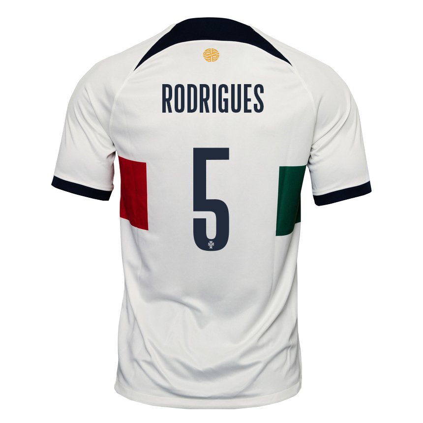 Damen Portugiesische Rafael Rodrigues #5 Weiß Auswärtstrikot Trikot 22-24 T-shirt Österreich