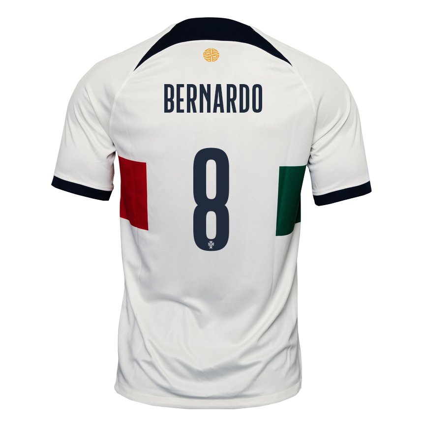 Damen Portugiesische Paulo Bernardo #8 Weiß Auswärtstrikot Trikot 22-24 T-shirt Österreich