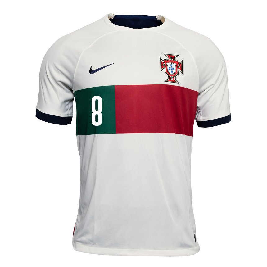 Damen Portugiesische Paulo Bernardo #8 Weiß Auswärtstrikot Trikot 22-24 T-shirt Österreich