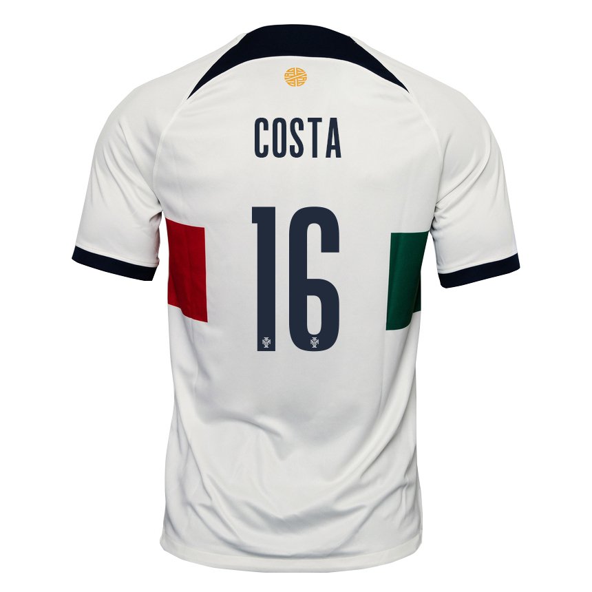 Damen Portugiesische David Costa #16 Weiß Auswärtstrikot Trikot 22-24 T-shirt Österreich