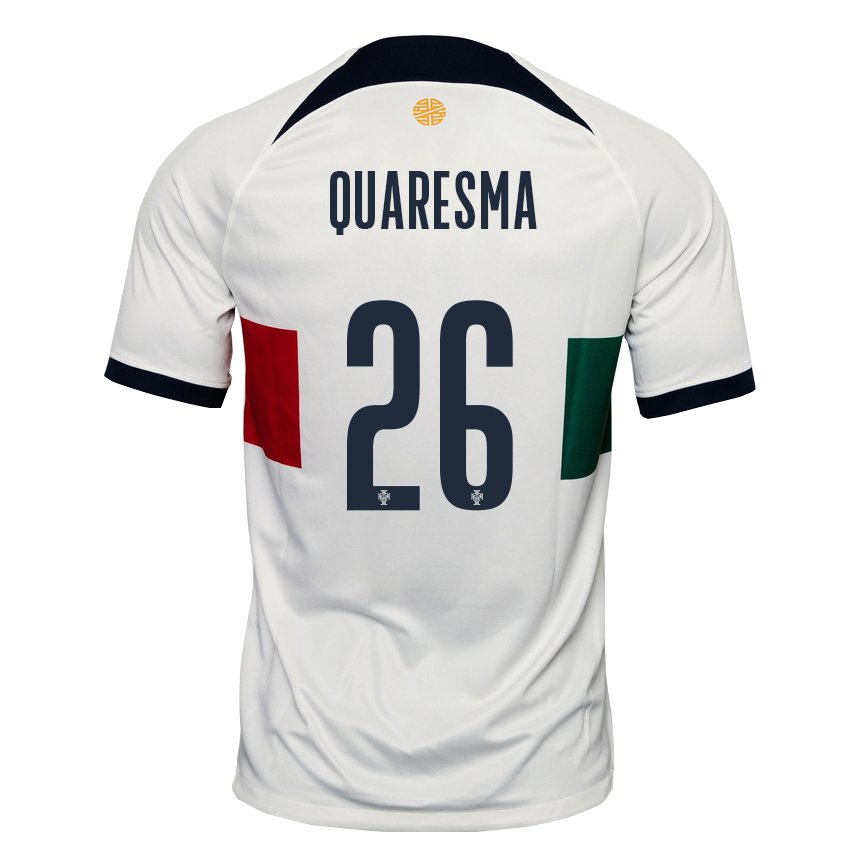 Damen Portugiesische Eduardo Quaresma #26 Weiß Auswärtstrikot Trikot 22-24 T-shirt Österreich