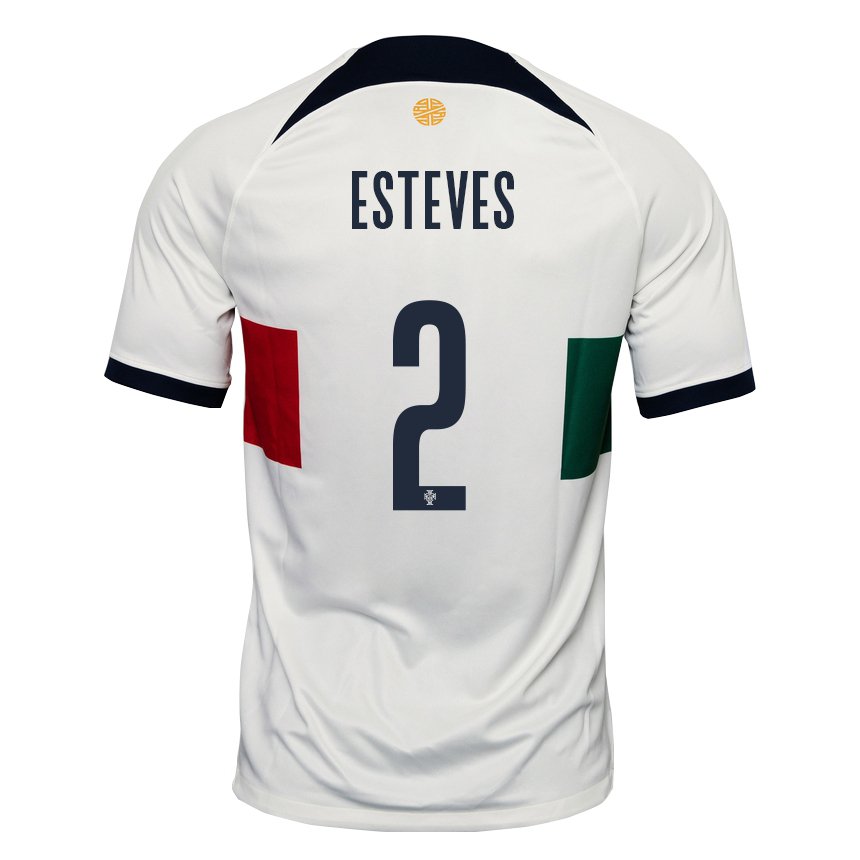 Damen Portugiesische Goncalo Esteves #2 Weiß Auswärtstrikot Trikot 22-24 T-shirt Österreich