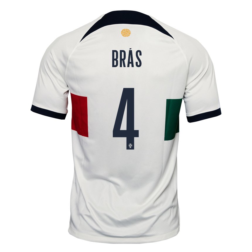 Damen Portugiesische Gabi Bras #4 Weiß Auswärtstrikot Trikot 22-24 T-shirt Österreich