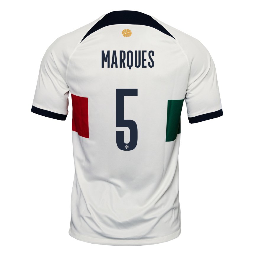 Damen Portugiesische Martim Marques #5 Weiß Auswärtstrikot Trikot 22-24 T-shirt Österreich
