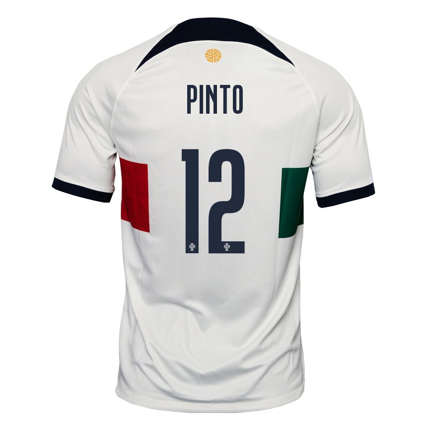 Damen Portugiesische Diogo Pinto #12 Weiß Auswärtstrikot Trikot 22-24 T-shirt Österreich