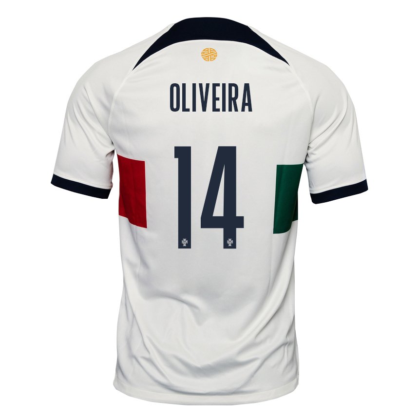 Damen Portugiesische Hugo Oliveira #14 Weiß Auswärtstrikot Trikot 22-24 T-shirt Österreich