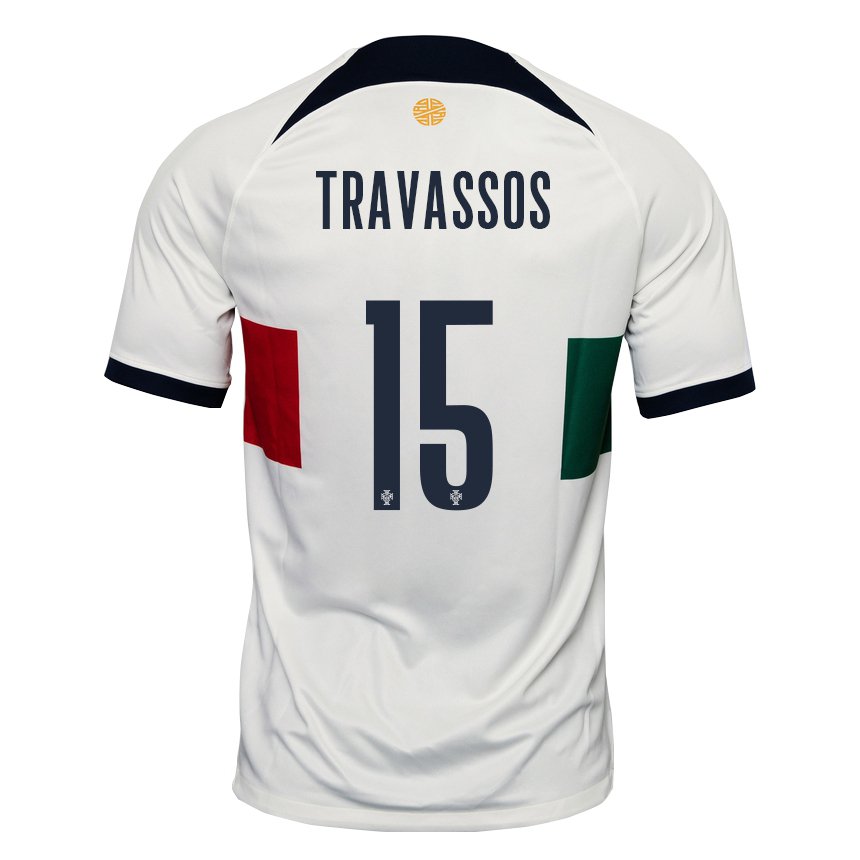 Damen Portugiesische Diogo Travassos #15 Weiß Auswärtstrikot Trikot 22-24 T-shirt Österreich