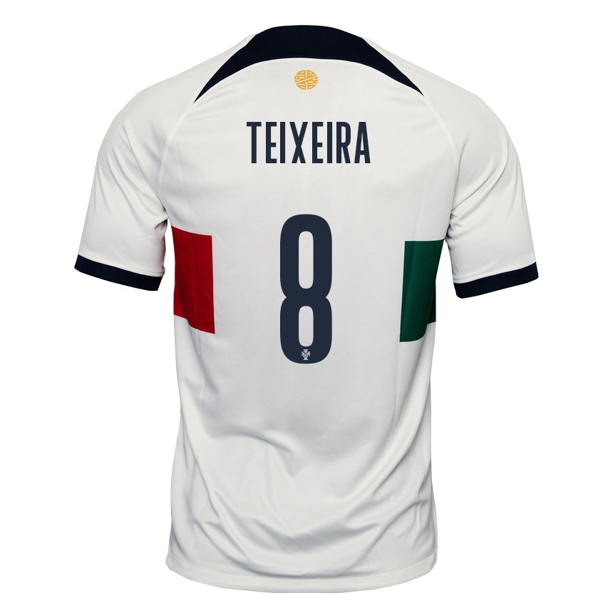 Damen Portugiesische Joao Teixeira #8 Weiß Auswärtstrikot Trikot 22-24 T-shirt Österreich