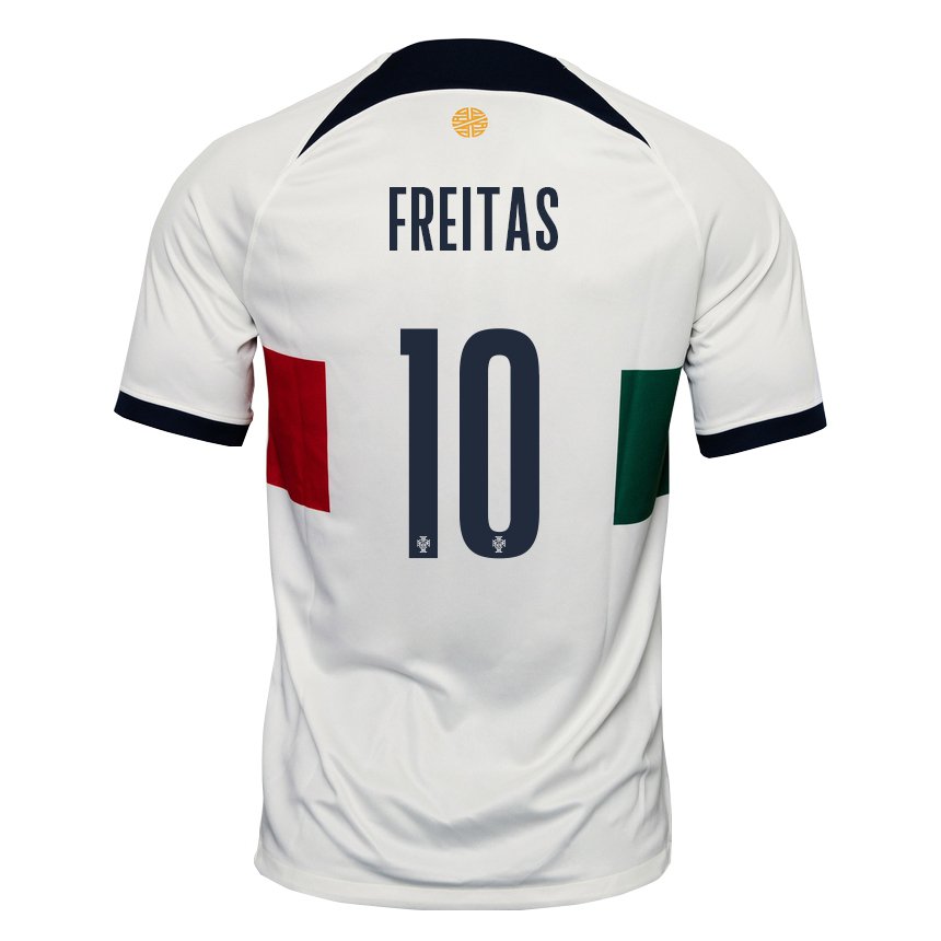 Damen Portugiesische Tiago Freitas #10 Weiß Auswärtstrikot Trikot 22-24 T-shirt Österreich