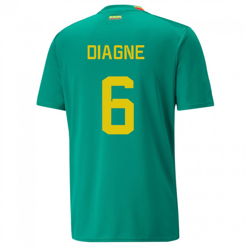 Damen Senegalesische Edmee Diagne #6 Grün Auswärtstrikot Trikot 22-24 T-shirt Österreich