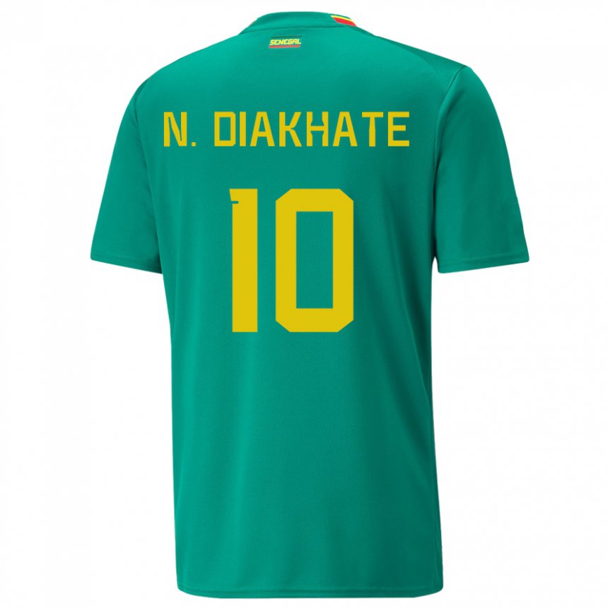 Damen Senegalesische Ndeye Awa Diakhate #10 Grün Auswärtstrikot Trikot 22-24 T-shirt Österreich