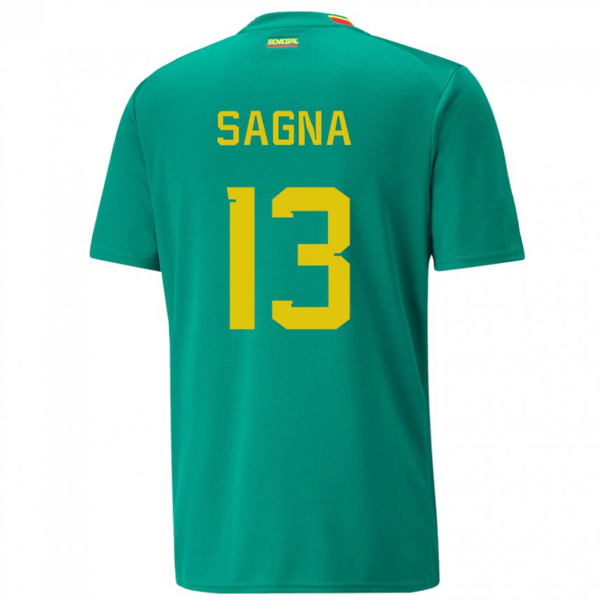 Damen Senegalesische Jeannette Sagna #13 Grün Auswärtstrikot Trikot 22-24 T-shirt Österreich