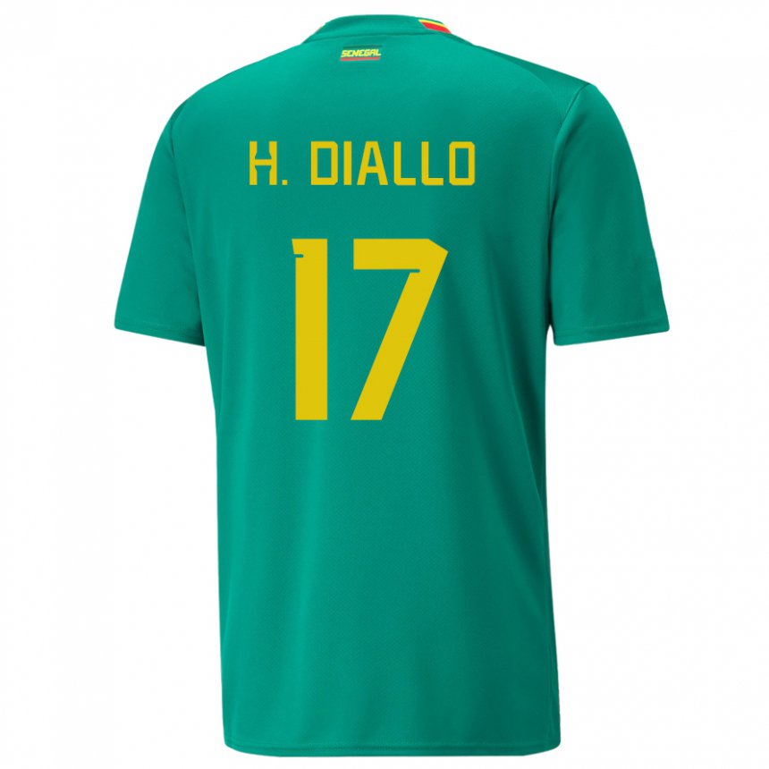 Damen Senegalesische Hapsatou Malado Diallo #17 Grün Auswärtstrikot Trikot 22-24 T-shirt Österreich