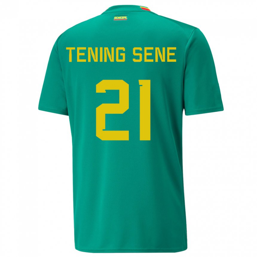 Damen Senegalesische Tening Sene #21 Grün Auswärtstrikot Trikot 22-24 T-shirt Österreich