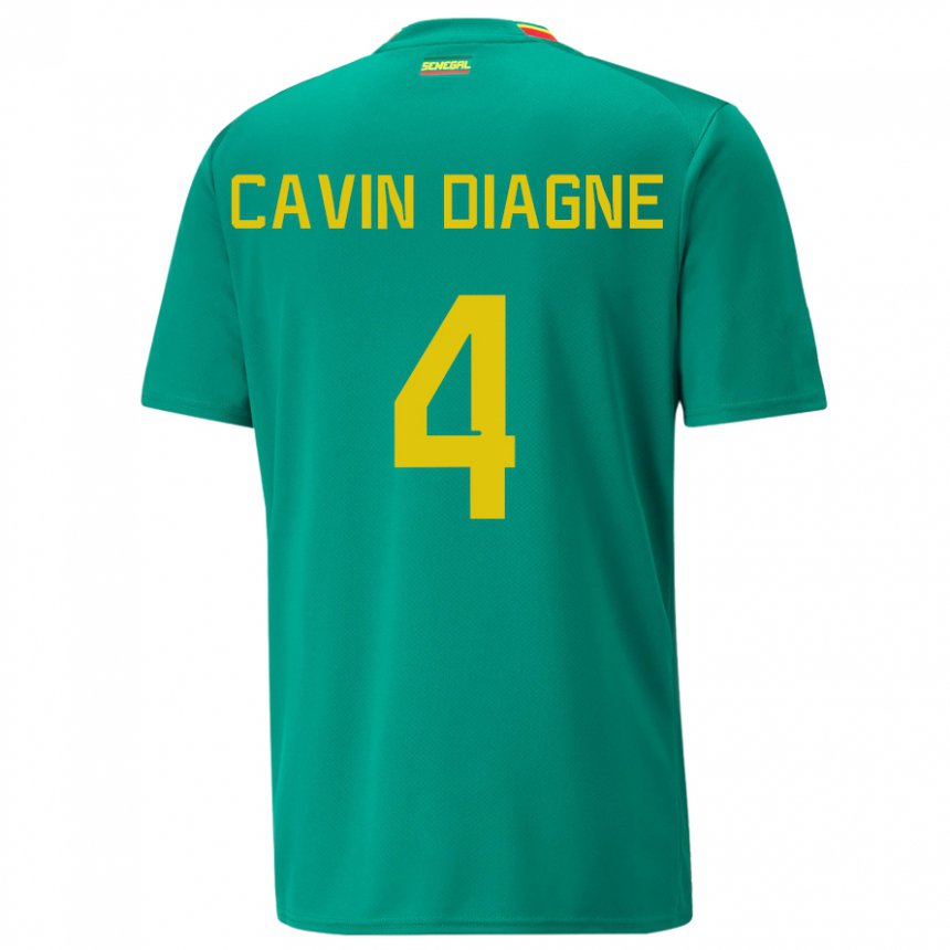 Damen Senegalesische Cavin Diagne #4 Grün Auswärtstrikot Trikot 22-24 T-shirt Österreich