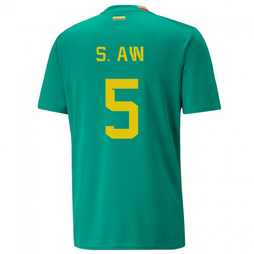 Damen Senegalesische Souleymane Aw #5 Grün Auswärtstrikot Trikot 22-24 T-shirt Österreich