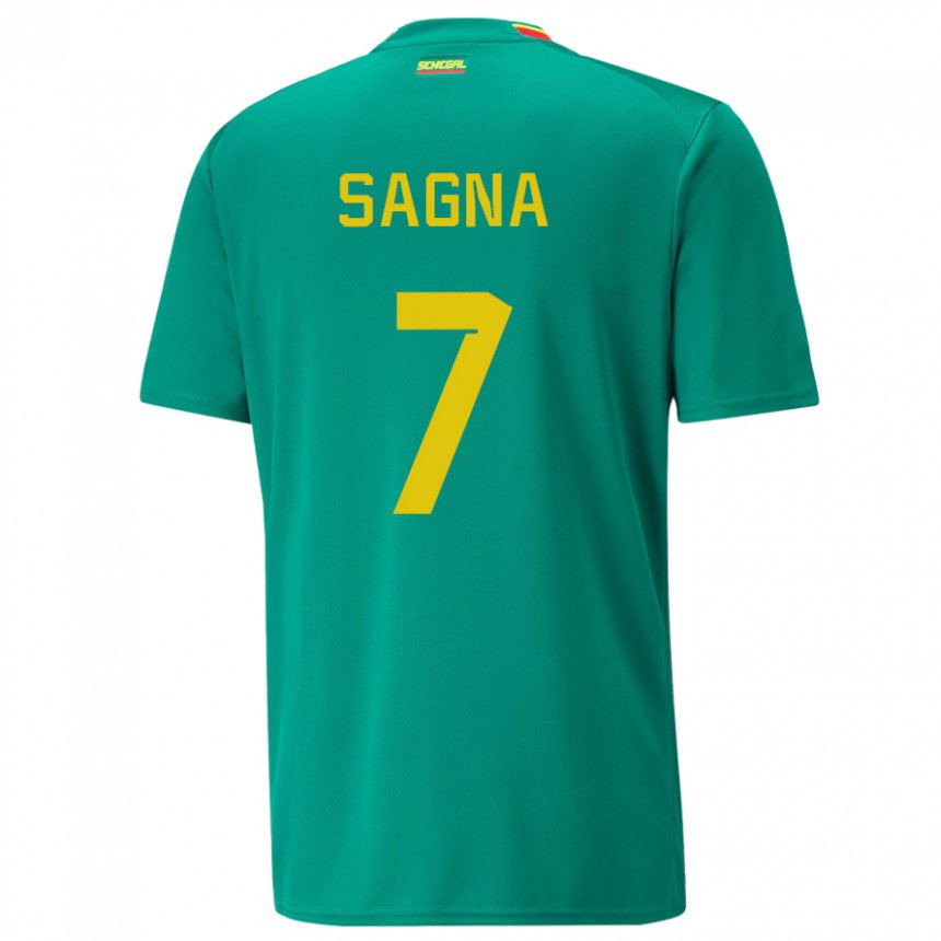 Damen Senegalesische Amadou Sagna #7 Grün Auswärtstrikot Trikot 22-24 T-shirt Österreich