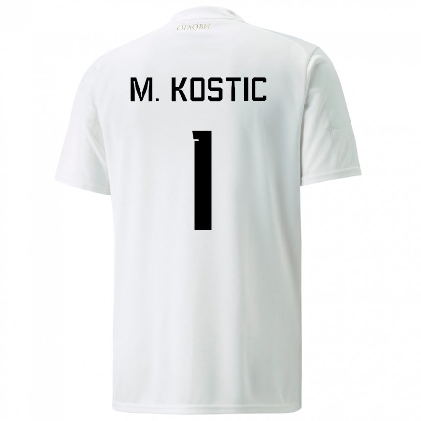 Damen Serbische Milica Kostic #1 Weiß Auswärtstrikot Trikot 22-24 T-shirt Österreich