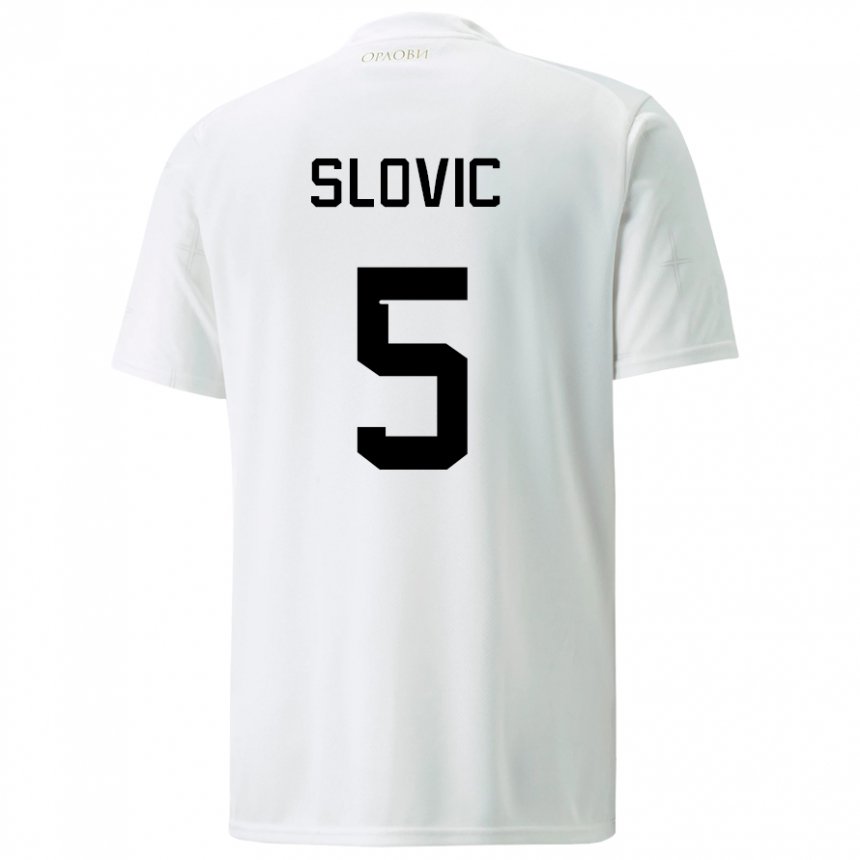 Damen Serbische Violeta Slovic #5 Weiß Auswärtstrikot Trikot 22-24 T-shirt Österreich