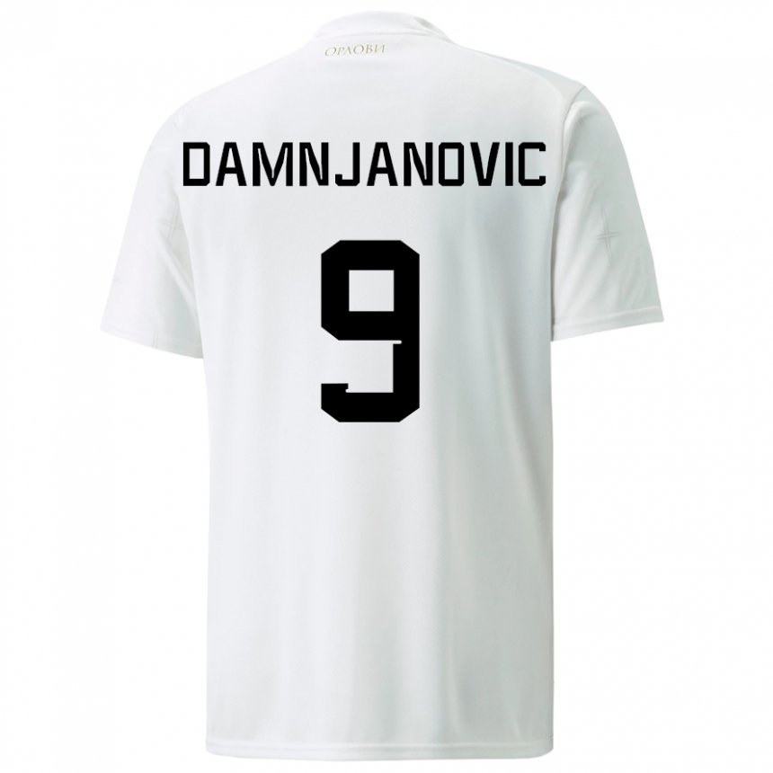 Damen Serbische Jovana Damnjanovic #9 Weiß Auswärtstrikot Trikot 22-24 T-shirt Österreich