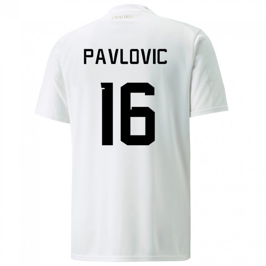 Damen Serbische Sara Pavlovic #16 Weiß Auswärtstrikot Trikot 22-24 T-shirt Österreich