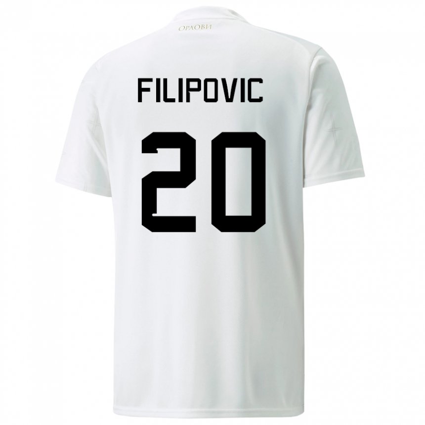 Damen Serbische Tijana Filipovic #20 Weiß Auswärtstrikot Trikot 22-24 T-shirt Österreich