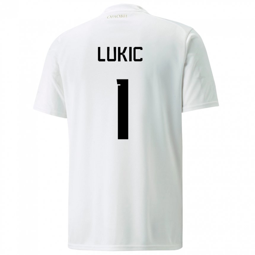 Damen Serbische Ognjen Lukic #1 Weiß Auswärtstrikot Trikot 22-24 T-shirt Österreich