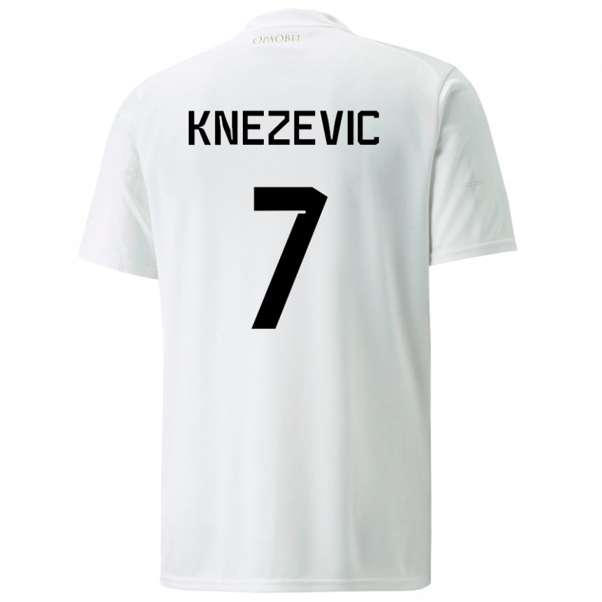 Damen Serbische Nikola Knezevic #7 Weiß Auswärtstrikot Trikot 22-24 T-shirt Österreich
