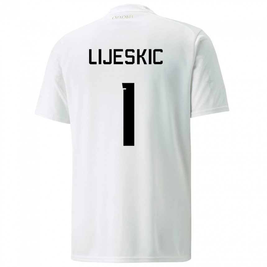 Damen Serbische Luka Lijeskic #1 Weiß Auswärtstrikot Trikot 22-24 T-shirt Österreich
