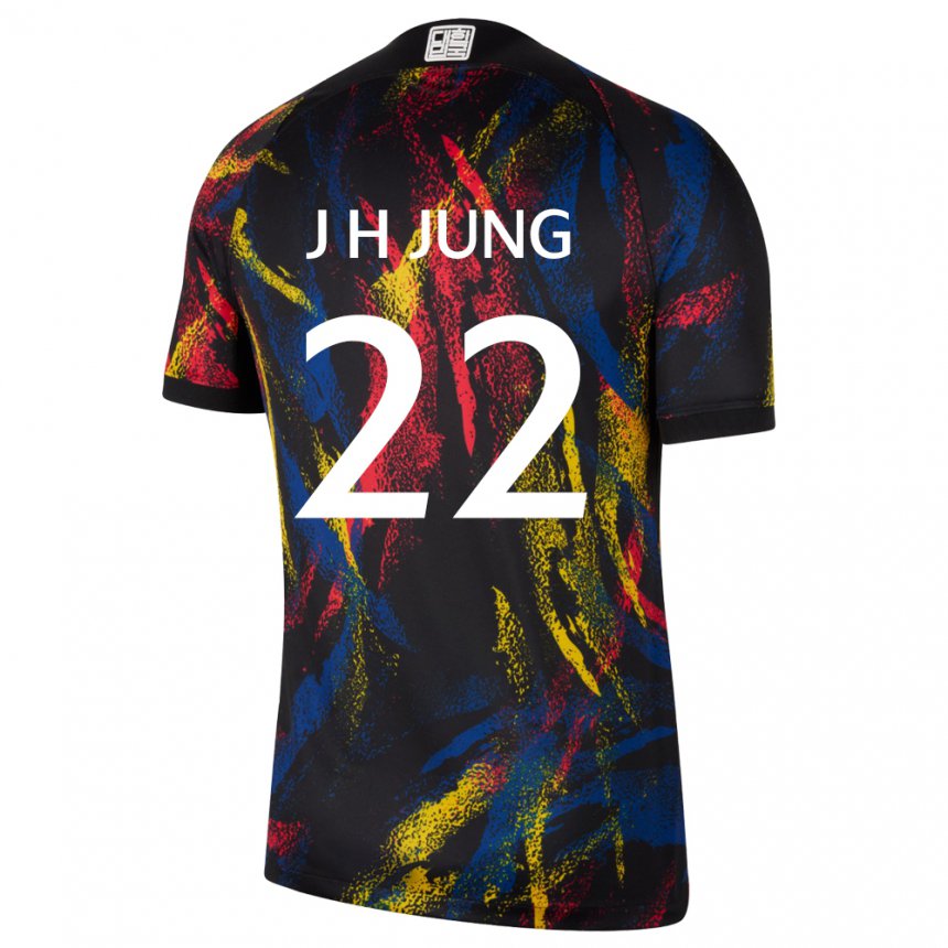 Damen Südkoreanische Jung Jong Hun #22 Mehrfarbig Auswärtstrikot Trikot 22-24 T-shirt Österreich