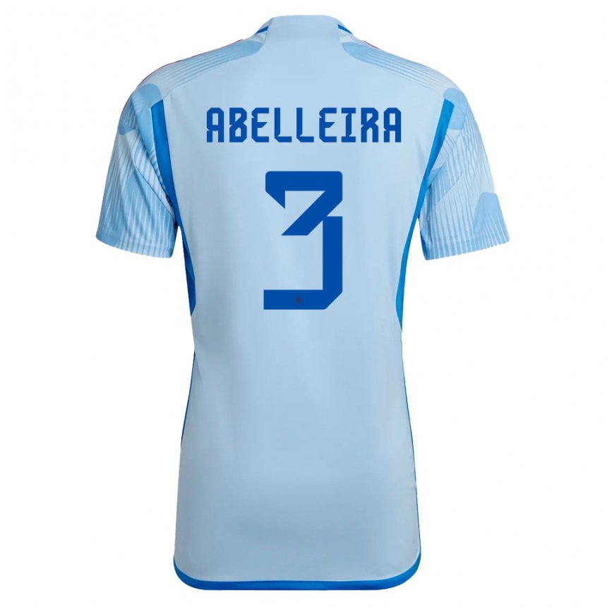 Damen Spanische Teresa Abelleira #3 Himmelblau Auswärtstrikot Trikot 22-24 T-shirt Österreich