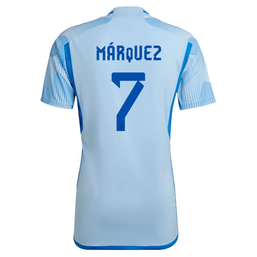 Damen Spanische Rosa Marquez #7 Himmelblau Auswärtstrikot Trikot 22-24 T-shirt Österreich