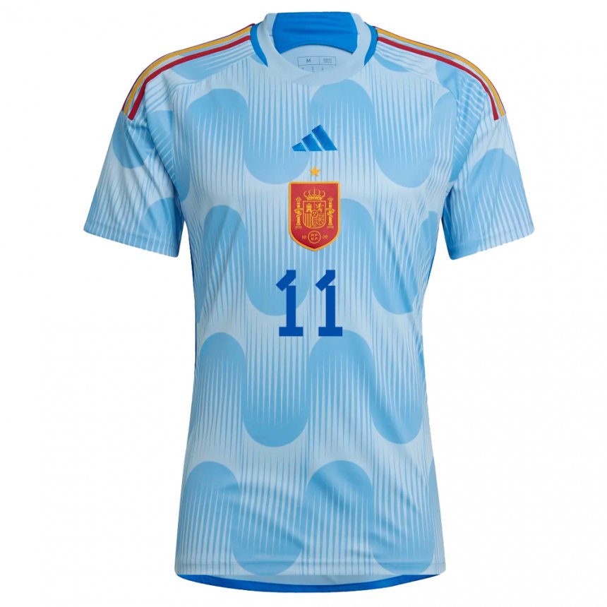 Damen Spanische Alba Redondo #11 Himmelblau Auswärtstrikot Trikot 22-24 T-shirt Österreich