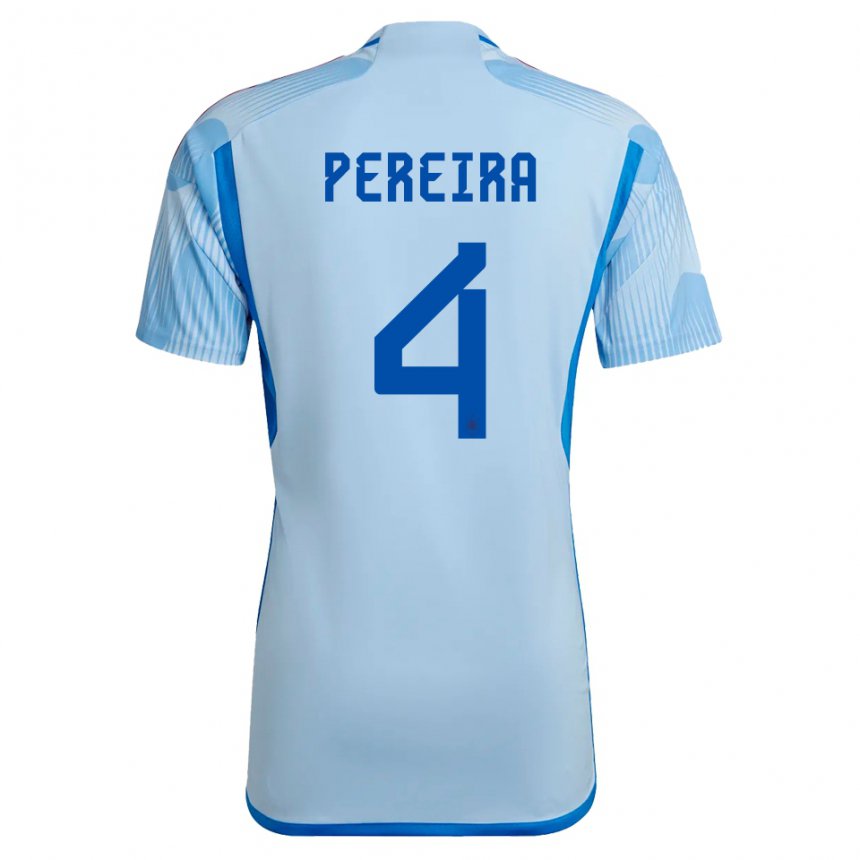 Damen Spanische Andrea Pereira #4 Himmelblau Auswärtstrikot Trikot 22-24 T-shirt Österreich