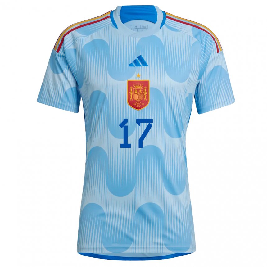 Damen Spanische Lucia Garcia #17 Himmelblau Auswärtstrikot Trikot 22-24 T-shirt Österreich