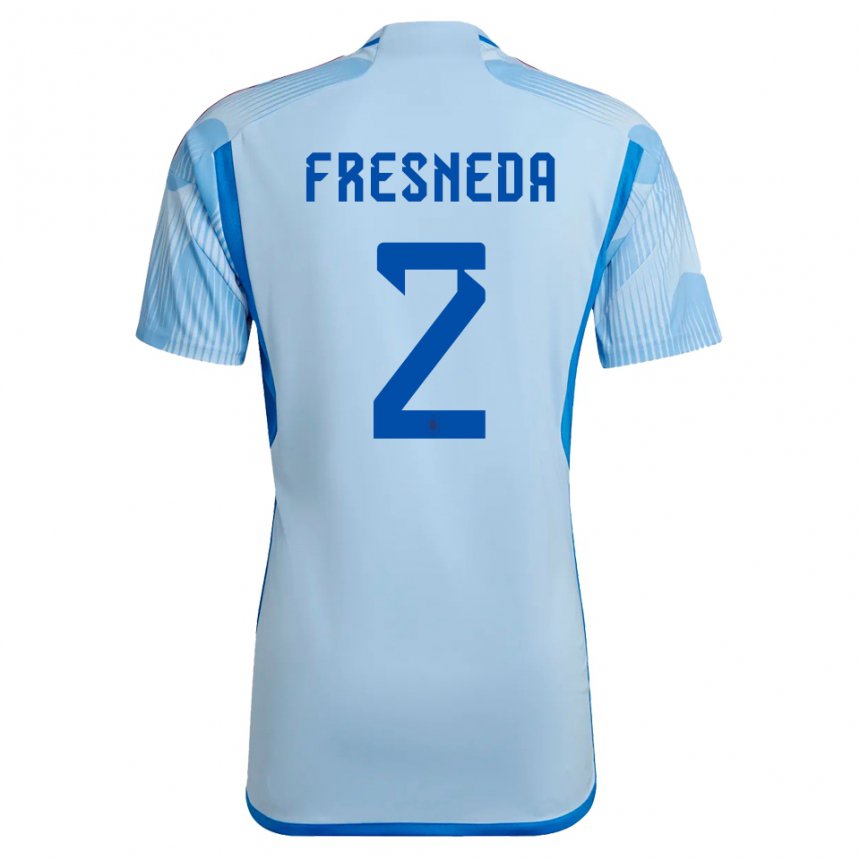 Damen Spanische Ivan Fresneda #2 Himmelblau Auswärtstrikot Trikot 22-24 T-shirt Österreich