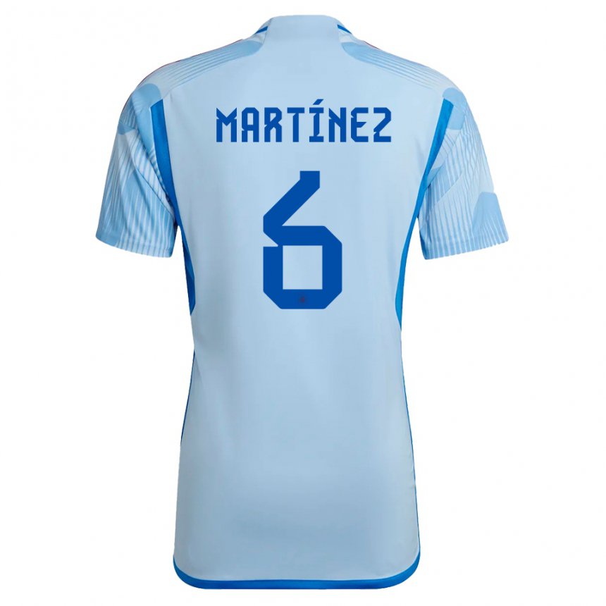 Damen Spanische Roger Martinez #6 Himmelblau Auswärtstrikot Trikot 22-24 T-shirt Österreich