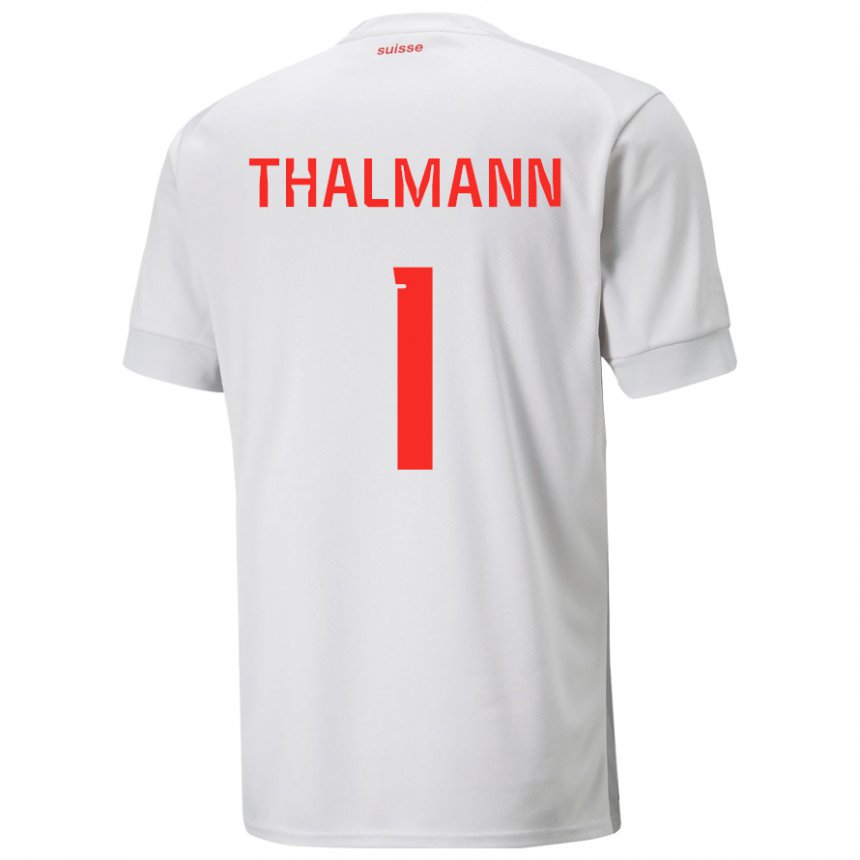 Damen Schweizer Gaelle Thalmann #1 Weiß Auswärtstrikot Trikot 22-24 T-shirt Österreich
