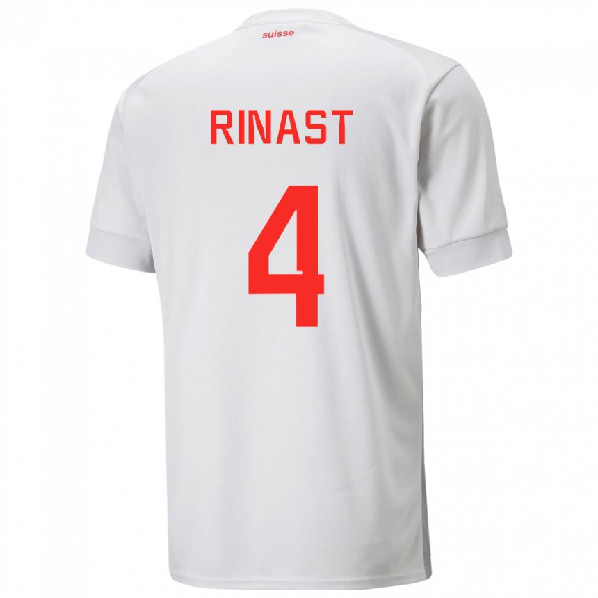 Damen Schweizer Rachel Rinast #4 Weiß Auswärtstrikot Trikot 22-24 T-shirt Österreich