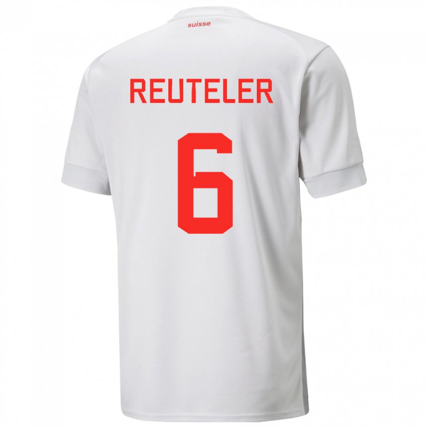 Damen Schweizer Geraldine Reuteler #6 Weiß Auswärtstrikot Trikot 22-24 T-shirt Österreich