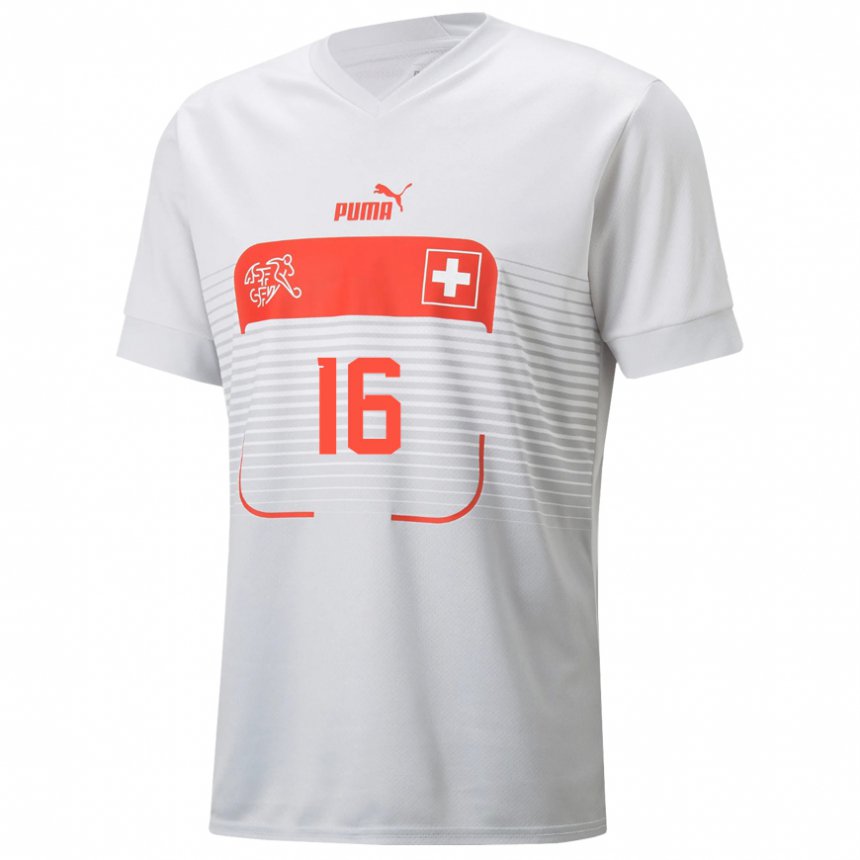 Damen Schweizer Sandrine Mauron #16 Weiß Auswärtstrikot Trikot 22-24 T-shirt Österreich
