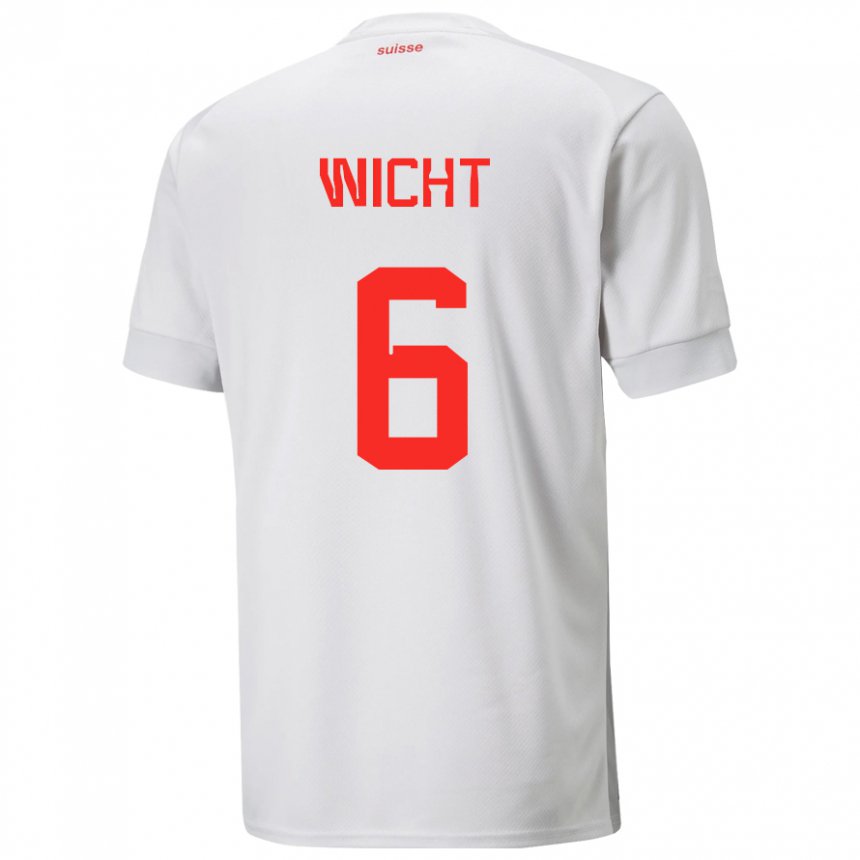 Damen Schweizer Nathan Wicht #6 Weiß Auswärtstrikot Trikot 22-24 T-shirt Österreich