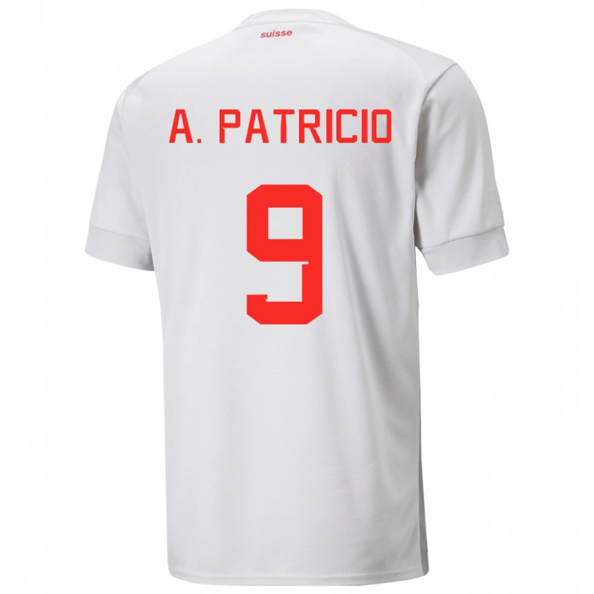 Damen Schweizer Alexandre Dias Patricio #9 Weiß Auswärtstrikot Trikot 22-24 T-shirt Österreich